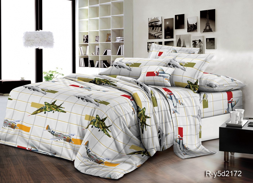 

Комплект постельного белья Komfort-tekstil Стратег, ранфорс (Полуторный на резинке)