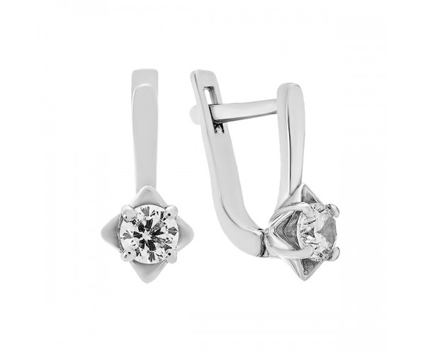 

Серьги серебряные с фианитами 2249/1р-CZ