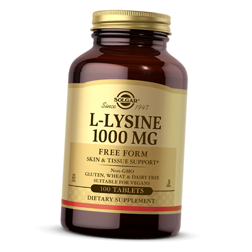 

Лизин, L-Lysine 1000, Solgar 100таб (27313005)