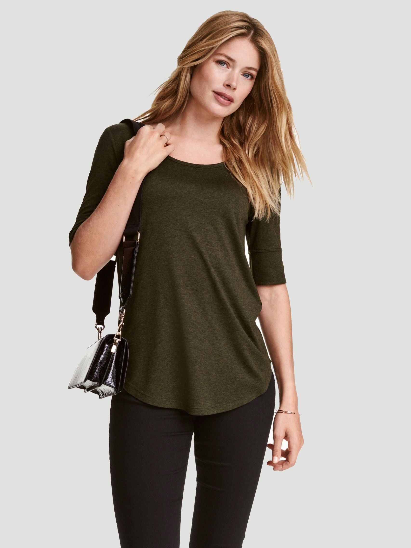 

Футболка H&M 357191412 S Хаки