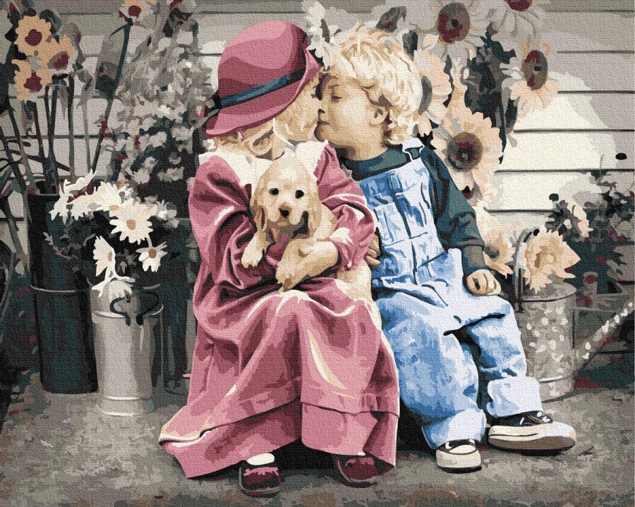 

Картина по номерам Rainbow Art Маленькая пара 40*50 см (без коробки) арт.BK-GX35027