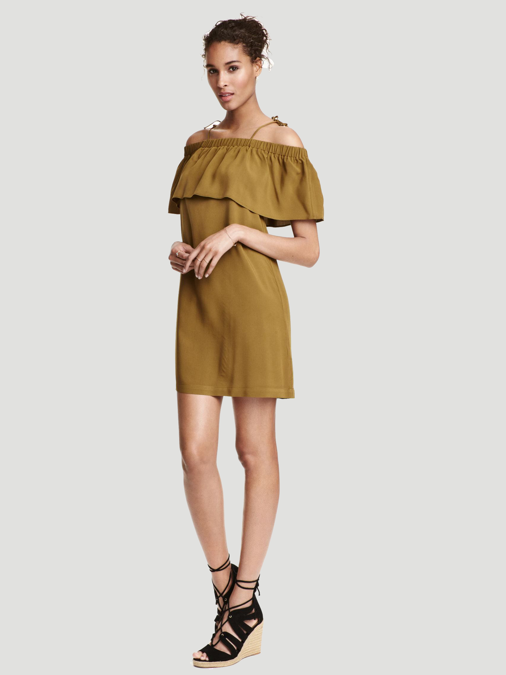 

Сарафан H&M 389052312  Оливковый, Сарафан H&M 389052312 44 Оливковый