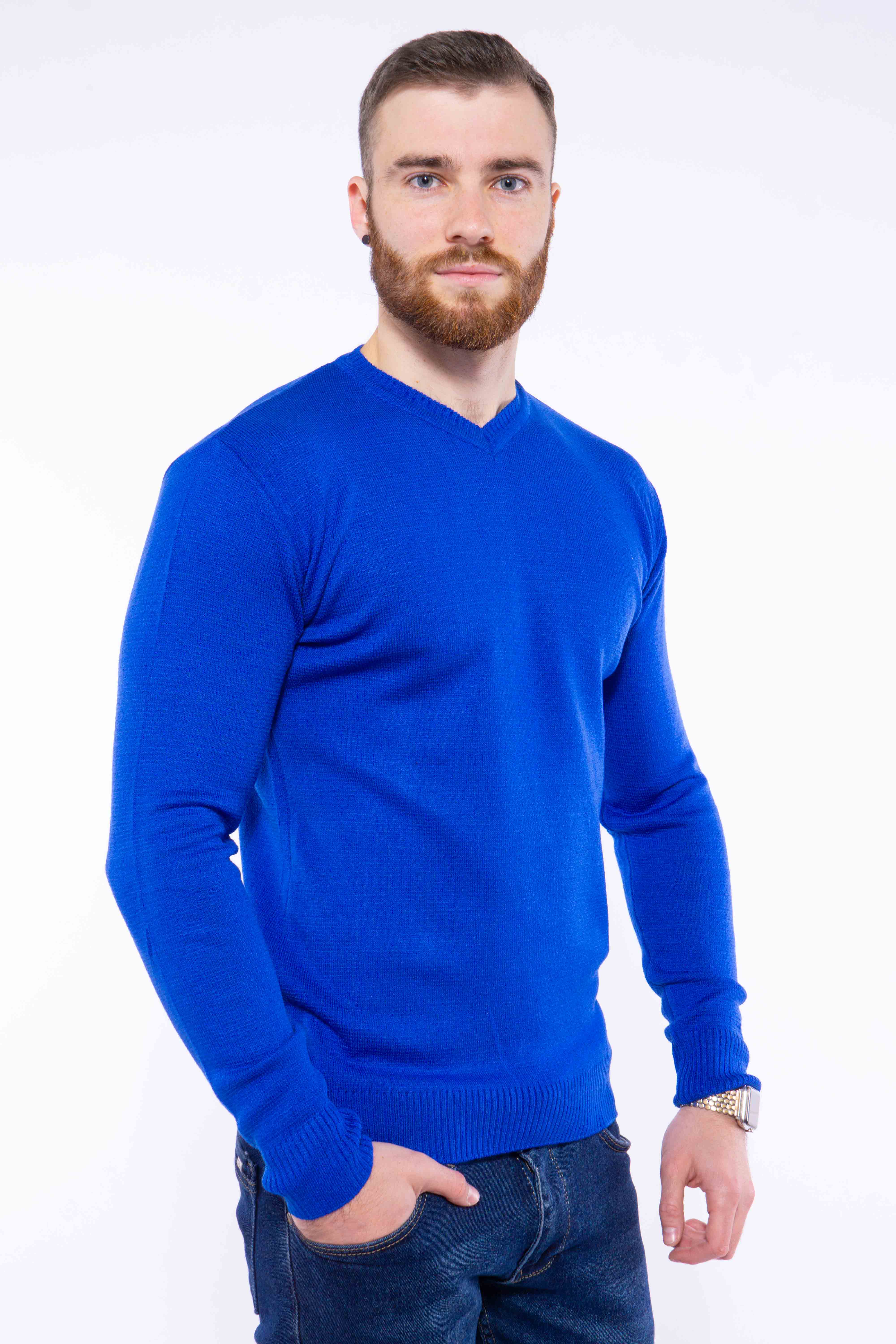

Джемпер однотонный Time of Style 606F001 M Электрик