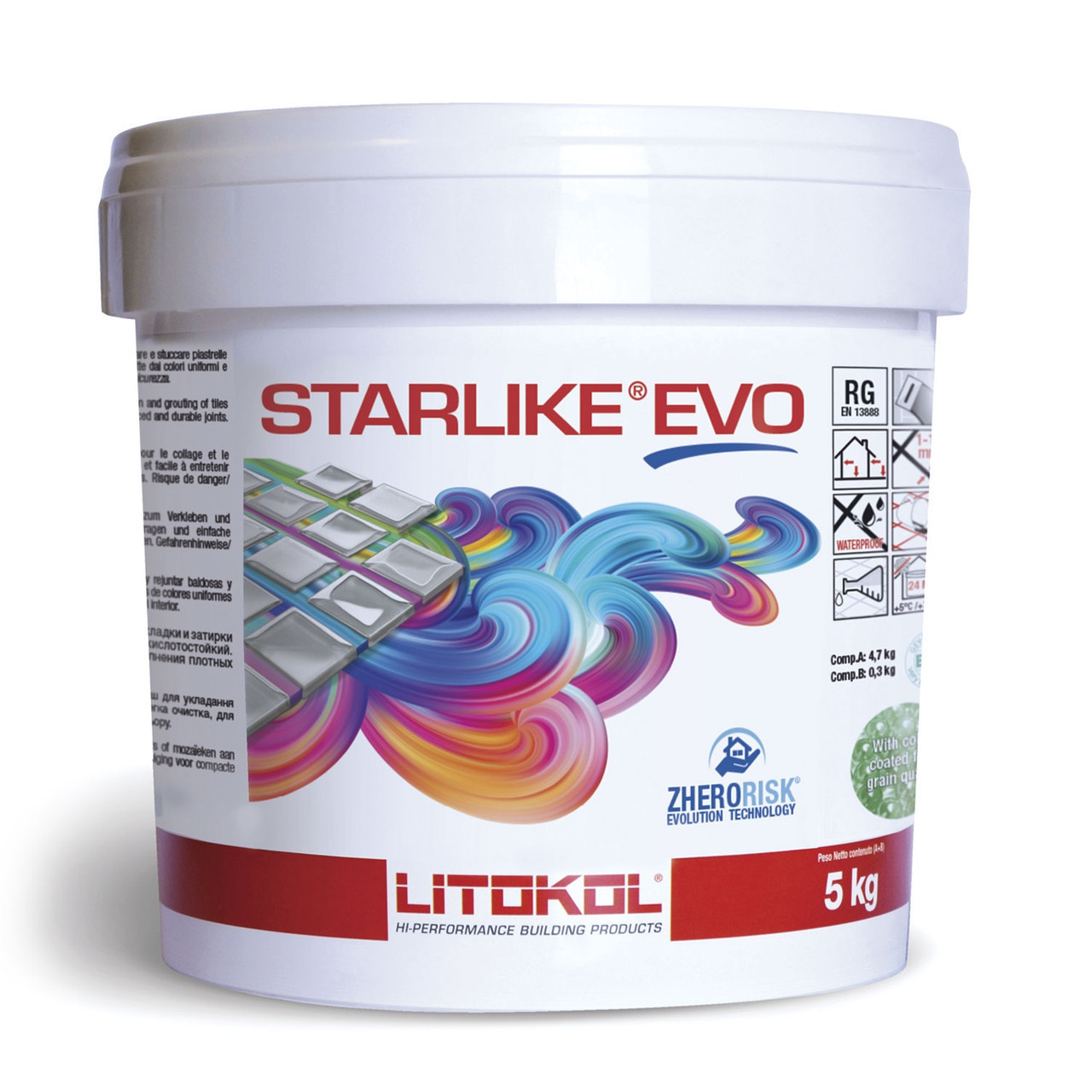 

Затирка эпоксидная Litokol Starlike EVO 400, 5 кг для швов плитки, мозаики (glam collection)