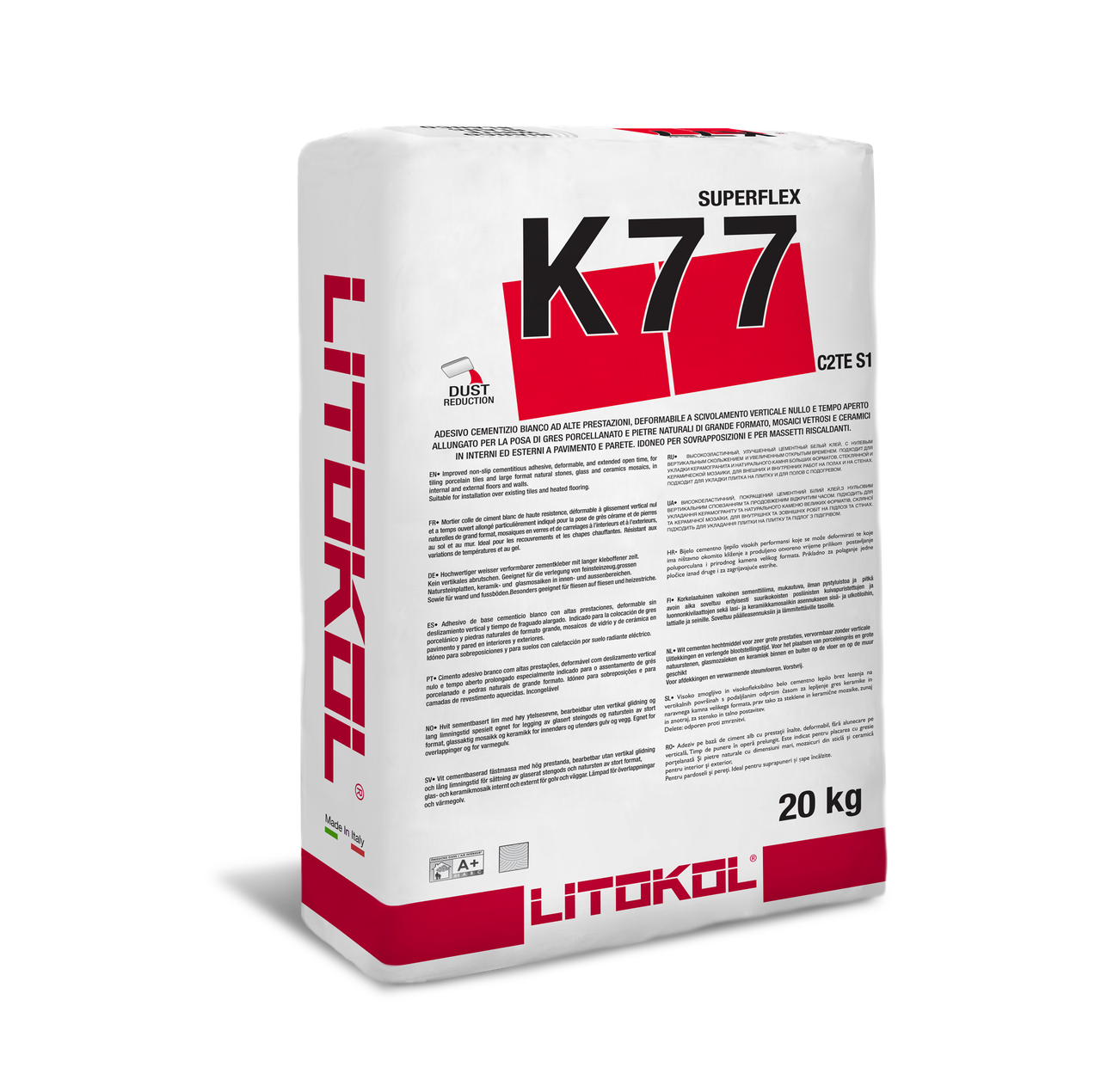 

Клей для керамогранита, камня Litokol Superflex K77(литокол к77) 20 кг(белый)