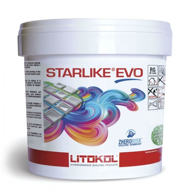 

Затирка эпоксидная Litokol Starlike EVO 120, 2,5 кг для швов плитки, мозаики(classic cold)