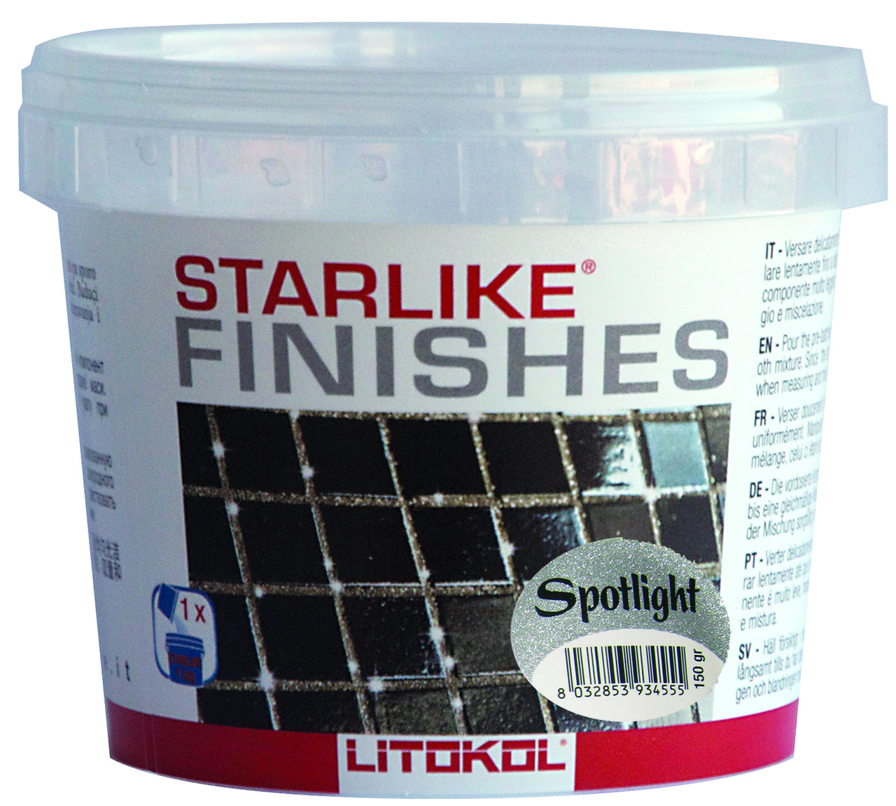 

Добавка для затирки Litokol Starlike Spotlight, 30гр (серебрянная крошка)