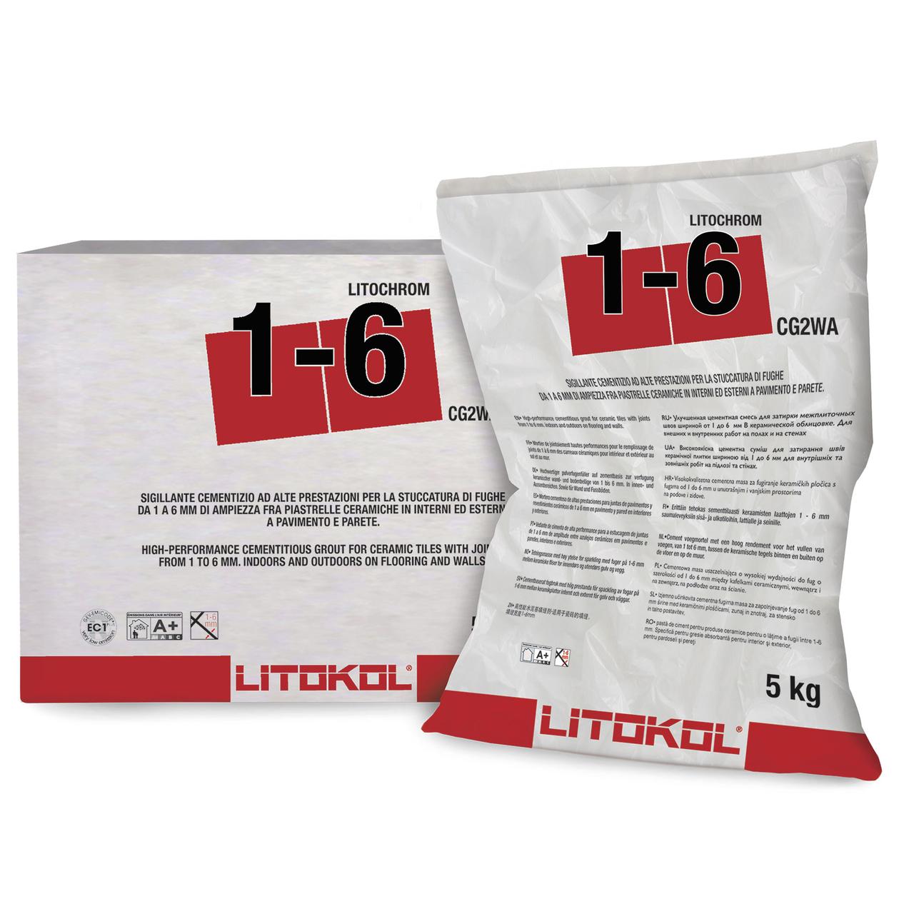 

Затирка цементная Litokol Litochrom(литокол литохром )1-6мм С.690, 5 кг
