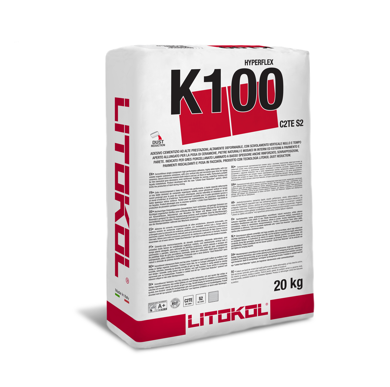 

Клей для керамогранита, плитки, камня Litokol Hyperflex K100 (белый) 20 кг