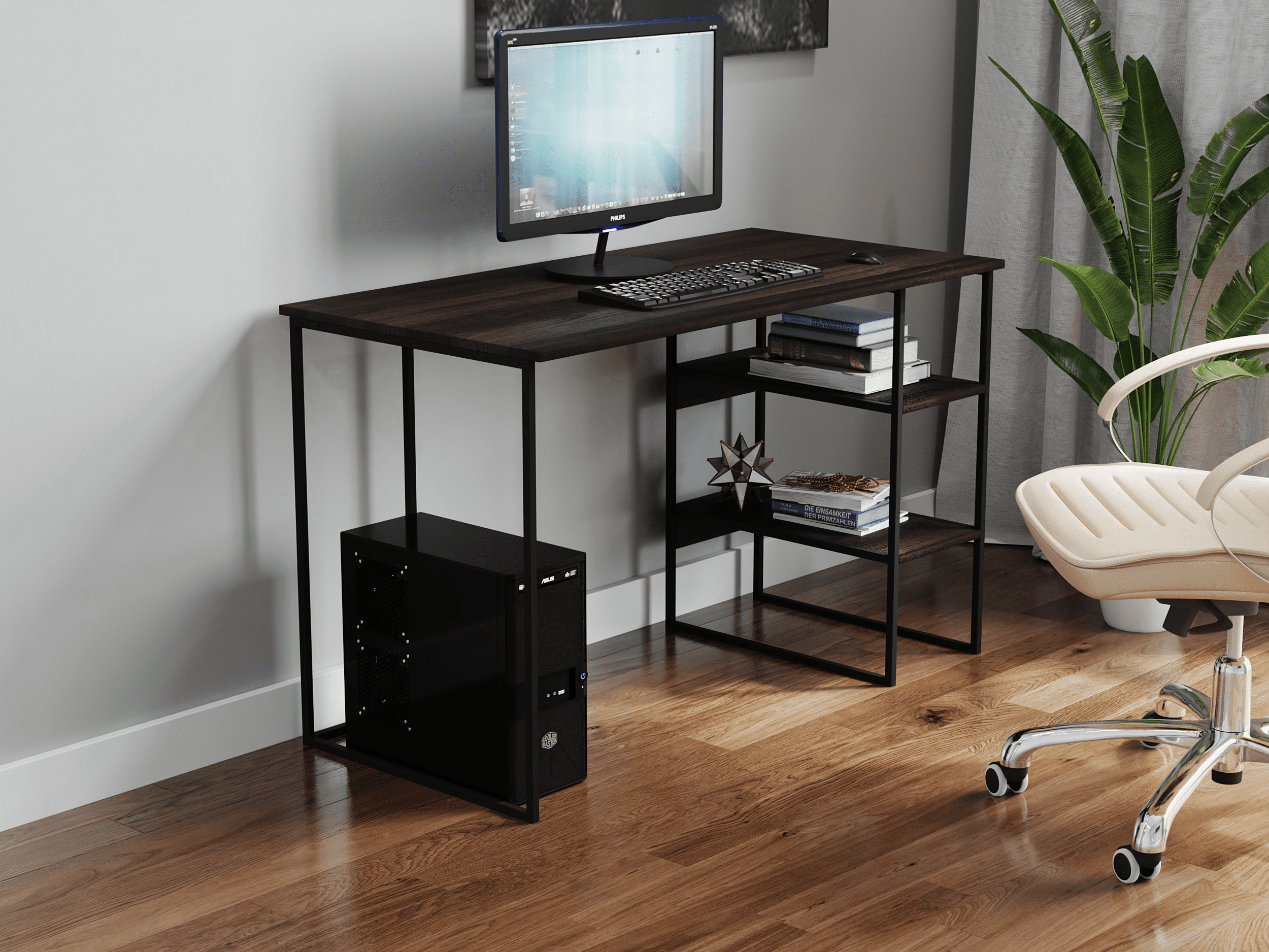 

Компьютерный стол Rimos 1000х750х600 мм GERMES черный ЛДСП Венге 16мм (Z-22_Bl_V)