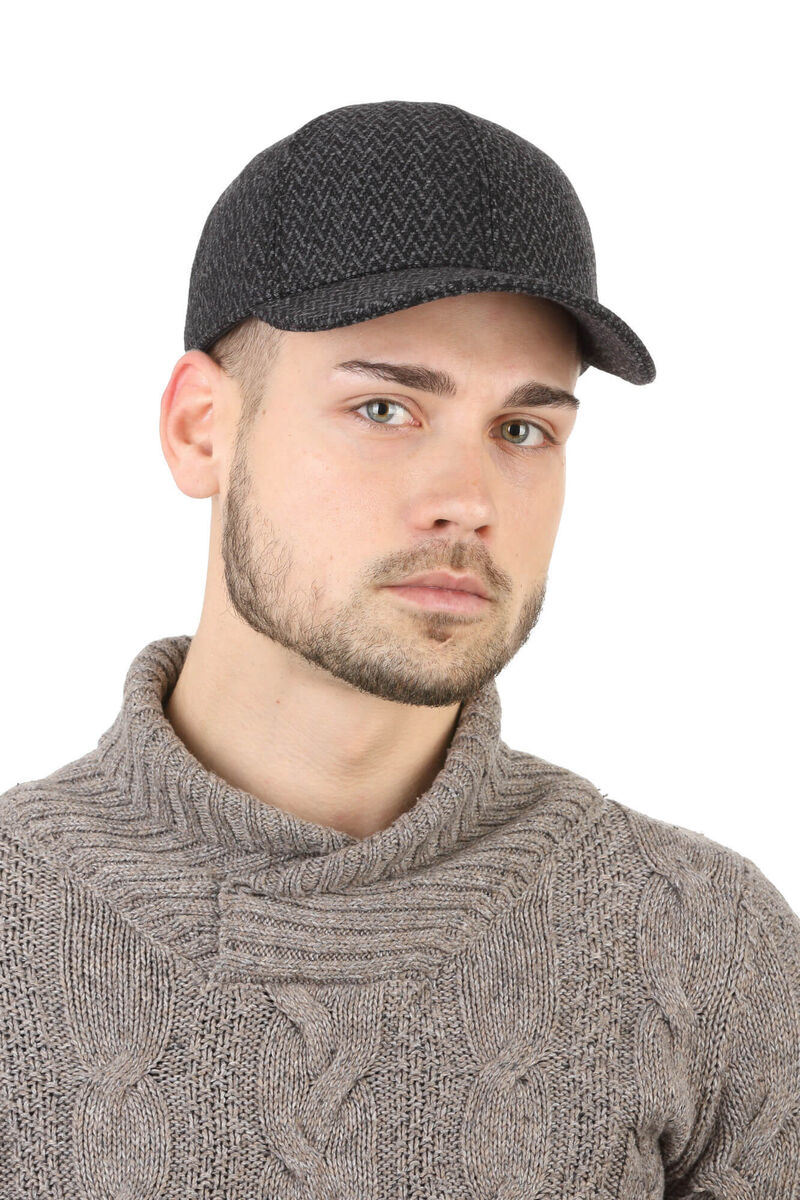 

Бейсболка серая в ёлочку 60см LF Label