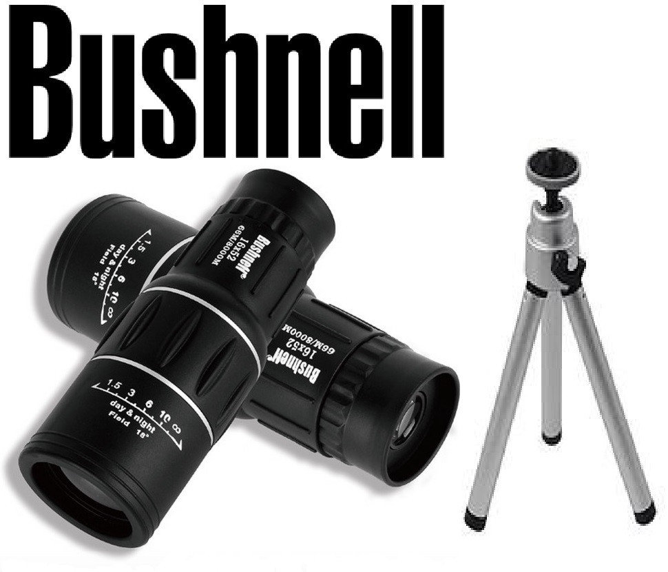 

Монокуляр BUSHNELL 16x52 с двойной фокусировкой + чехол и тренога