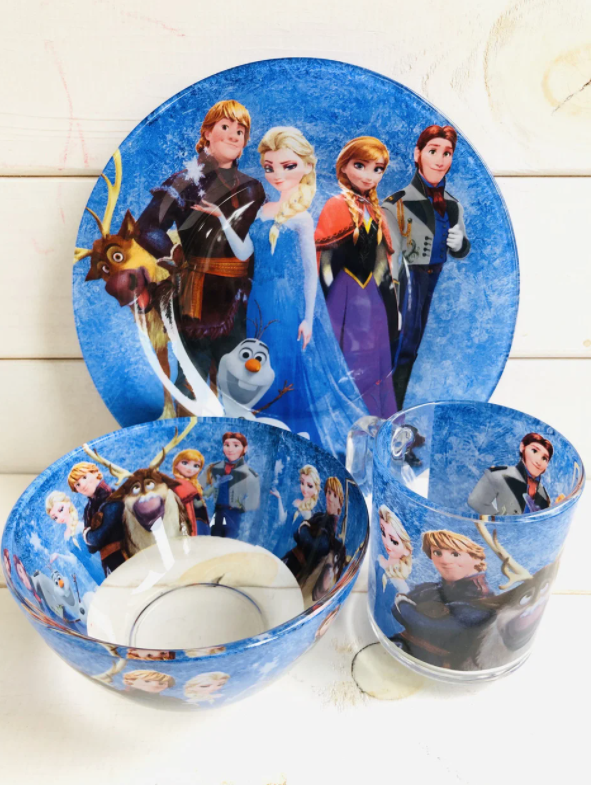 

Детская стеклянная посуда Холодное Сердце Детский набор Frozen посуды ABC