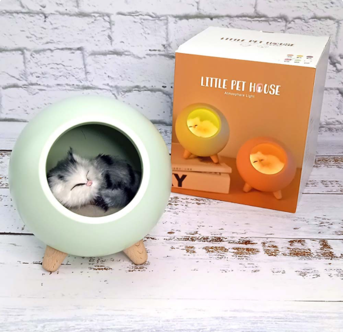 

Ночник котенок в домике ABC