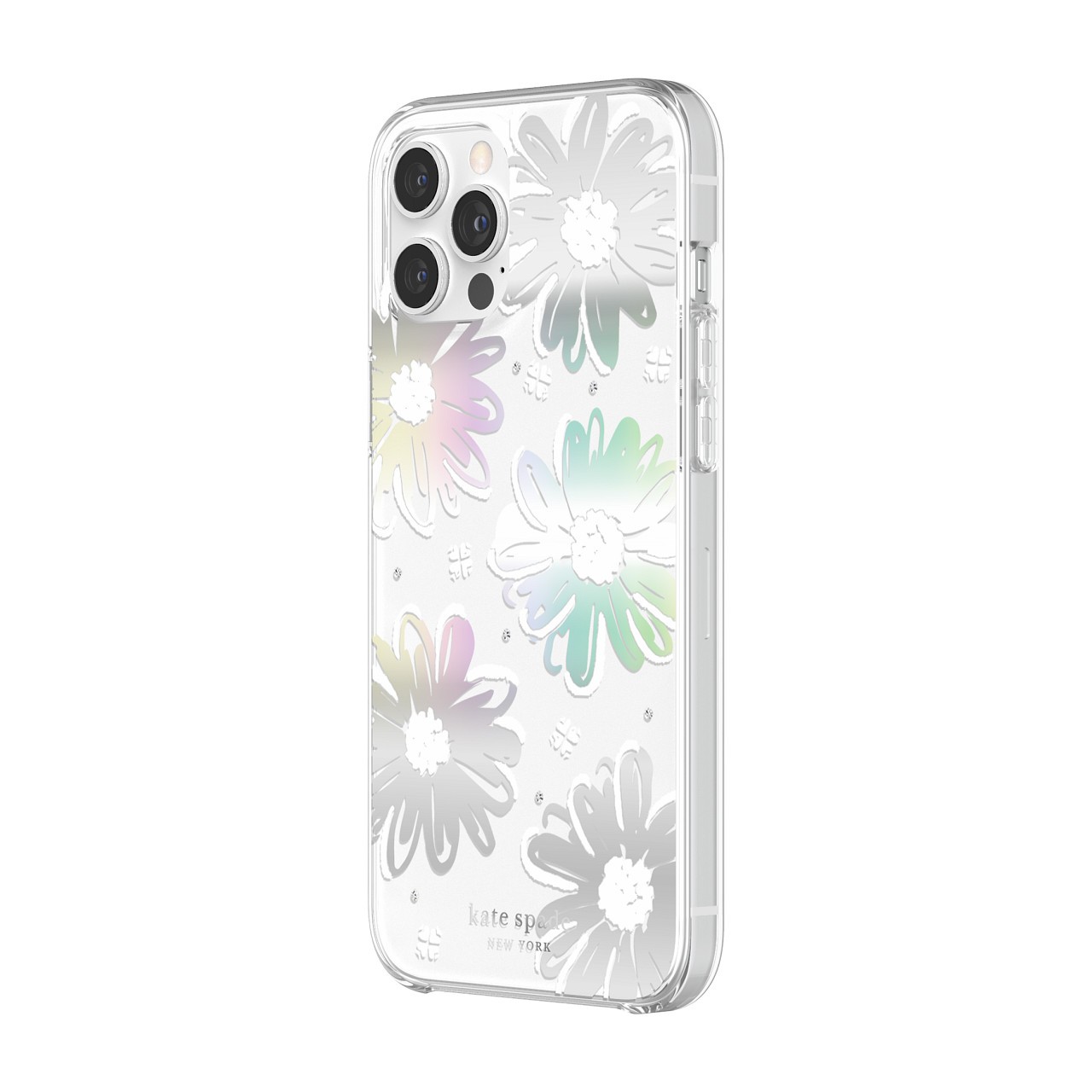 

Чехол для телефона Kate Spade New York Protective Hardshell Case (1-PC Comold) for iPhone 12 Pro Max - Daisy Iridescent Foil/White/Clear/Gems (KSIPH-154-DSYIR)