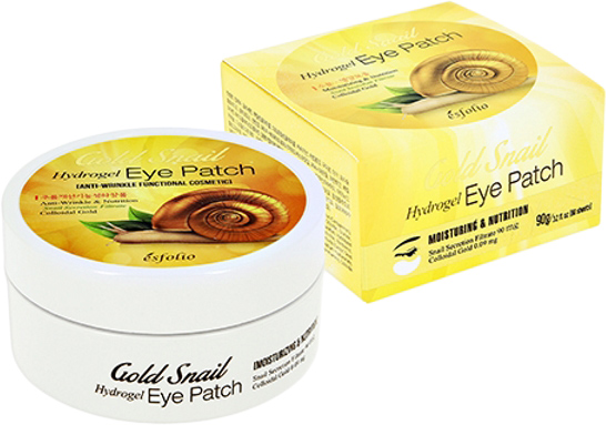 Гидрогелевые патчи под глаза Esfolio Gold Snail Hydrogel Eye Patch с ...