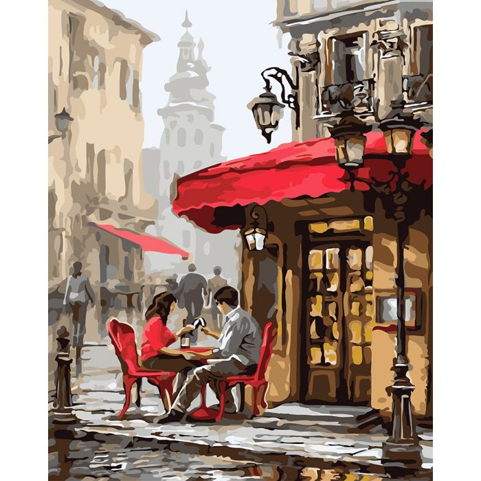 

Картина по номерам Свидание в кафе Идейка (КНО2144) (43190)