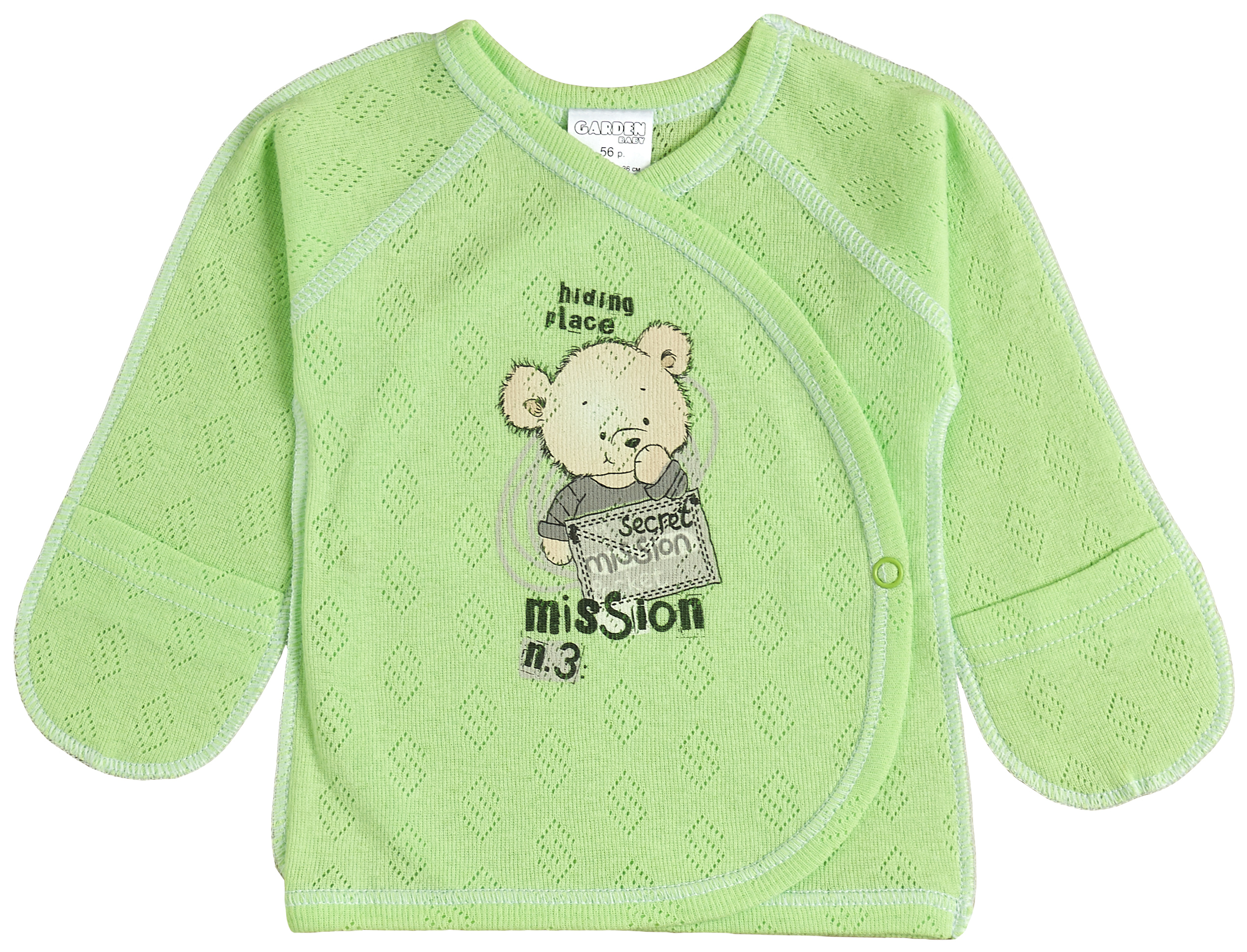 

Распашонка Garden Baby Секретная миссия 18135-88 56 см Салатовая зигзаг