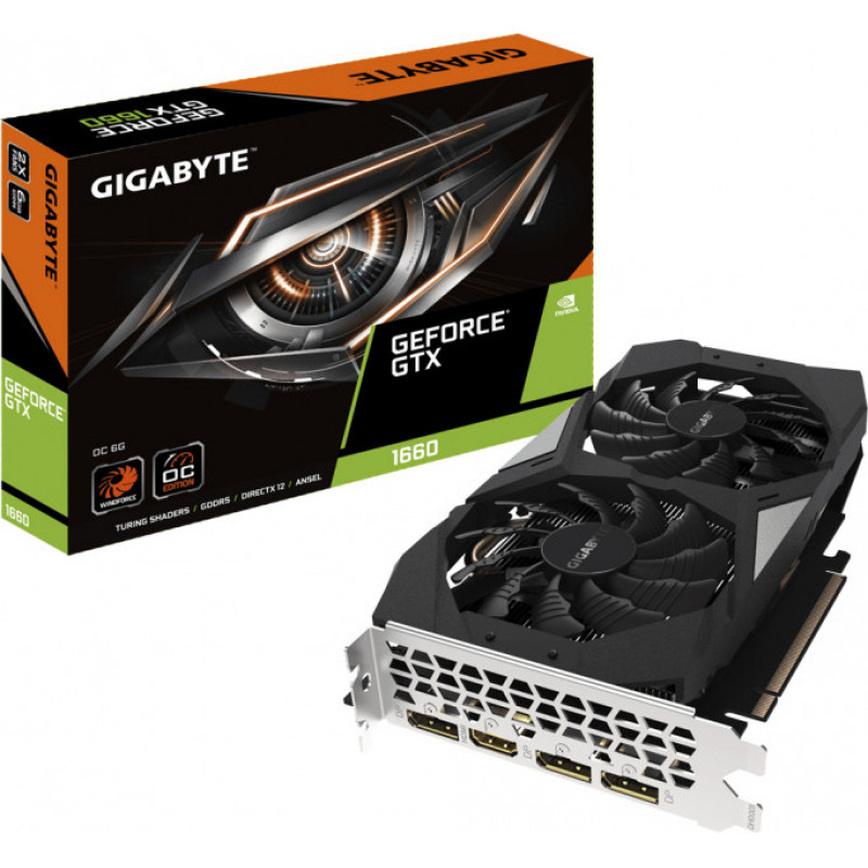 

Видеокарта GIGABYTE GeForce GTX1660 6144Mb OC (GV_N1660OC_6GD)