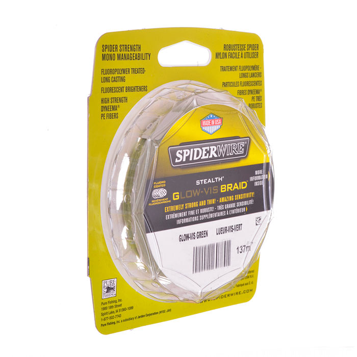 

Шнур Spiderwire Stealth Glow-Vis Braid Green 0.20мм (арт.38381345637)