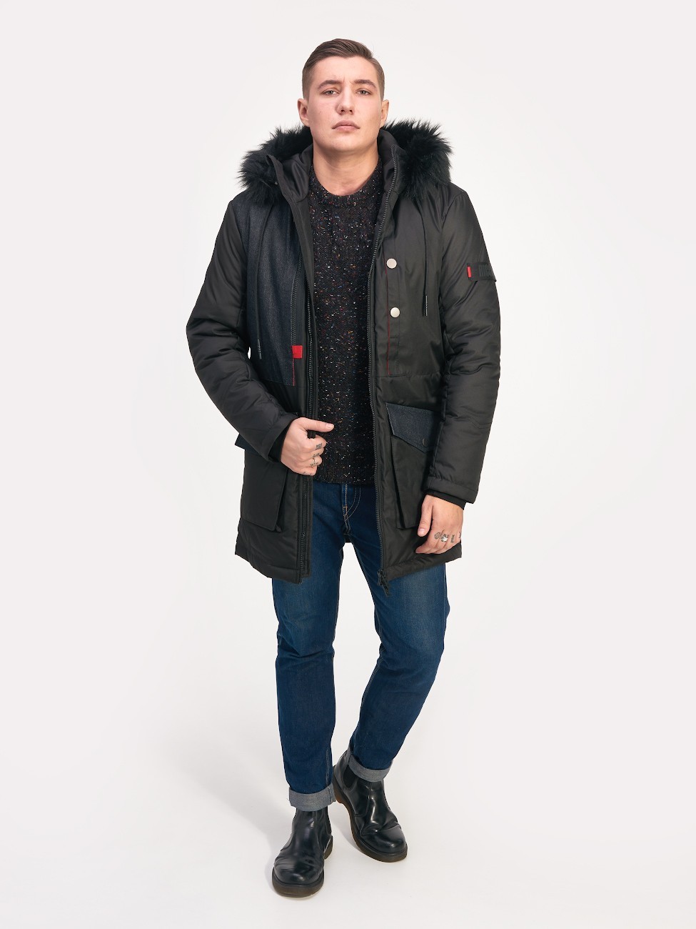 

Парка Riccardo Long1 54 размер Черная