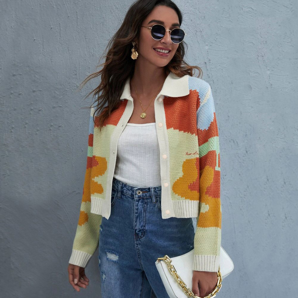 

Кардиган женский с контрастным узором Sunset Berni Fashion (S) Оранжевый