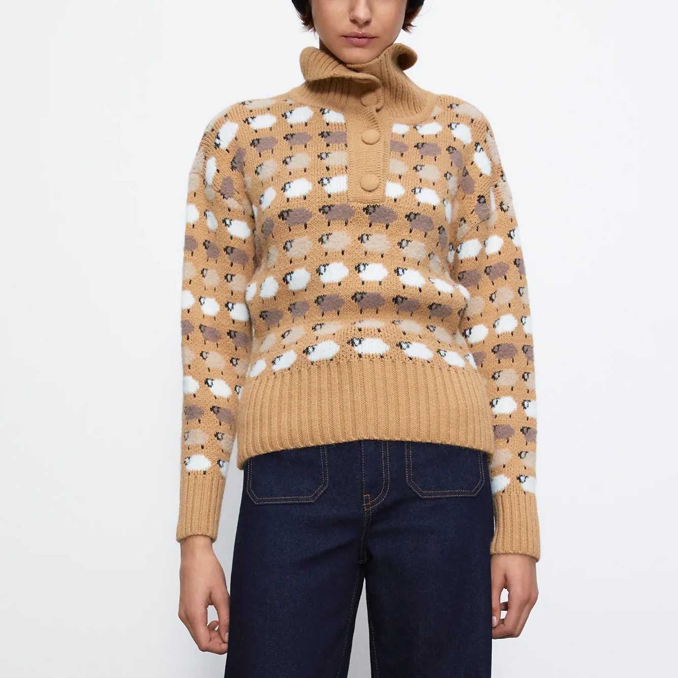

Свитер женский с анималистичным узором Lamb Berni Fashion (S) Коричневый