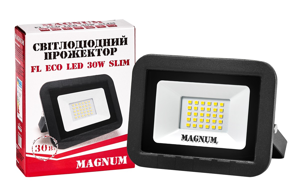 

Прожектор светодиодный MAGNUM FL ECO LED 30Вт slim 6500К IP65