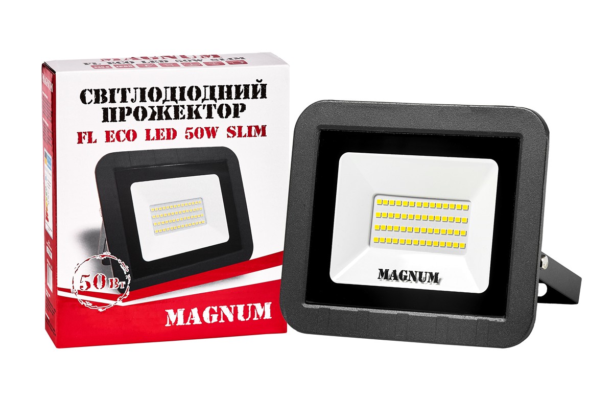 

Прожектор светодиодный MAGNUM FL ECO LED 50Вт slim 6500К IP65