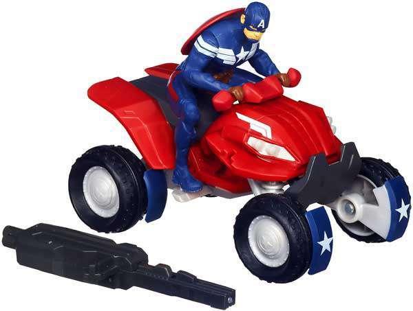 

Игровой набор 2в1 Капитан Америка на квадроцикле с пусковым механизмом 15 см - Captain America Blast-n-Go Hasbro