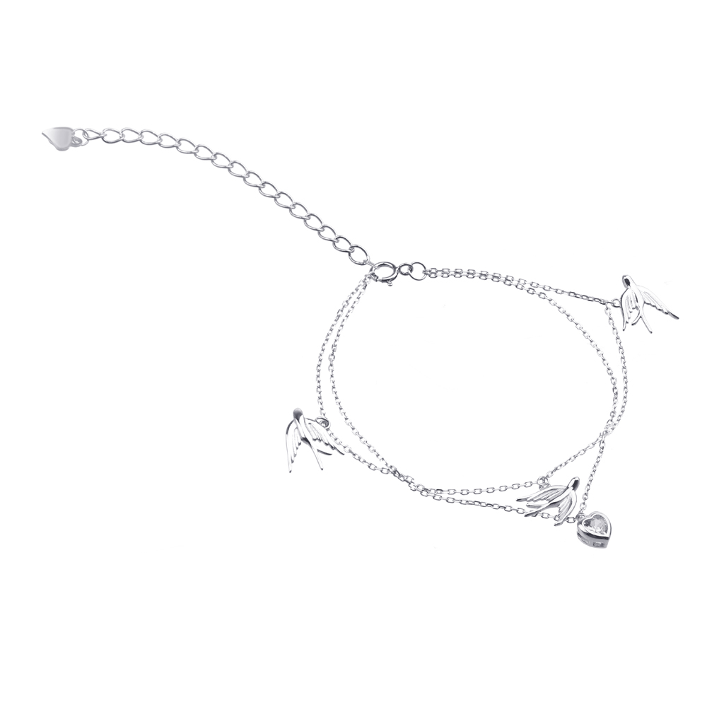 

Серебряный браслет Silvex925 16+5 ±2 см с фианитом (вес 2.7 г) модели БК2Ф/2045