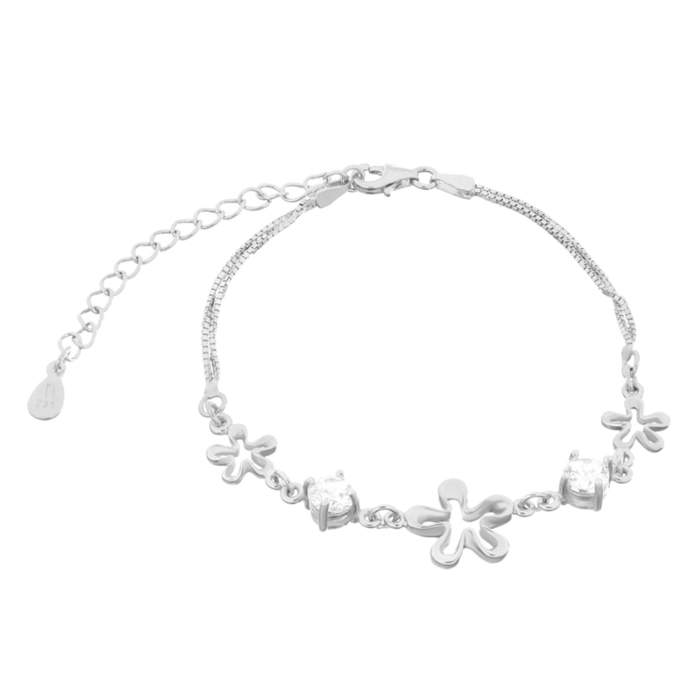 

Серебряный браслет Silvex925 16+5 см с фианитом (вес 4.1 г) модели Б2Ф/460