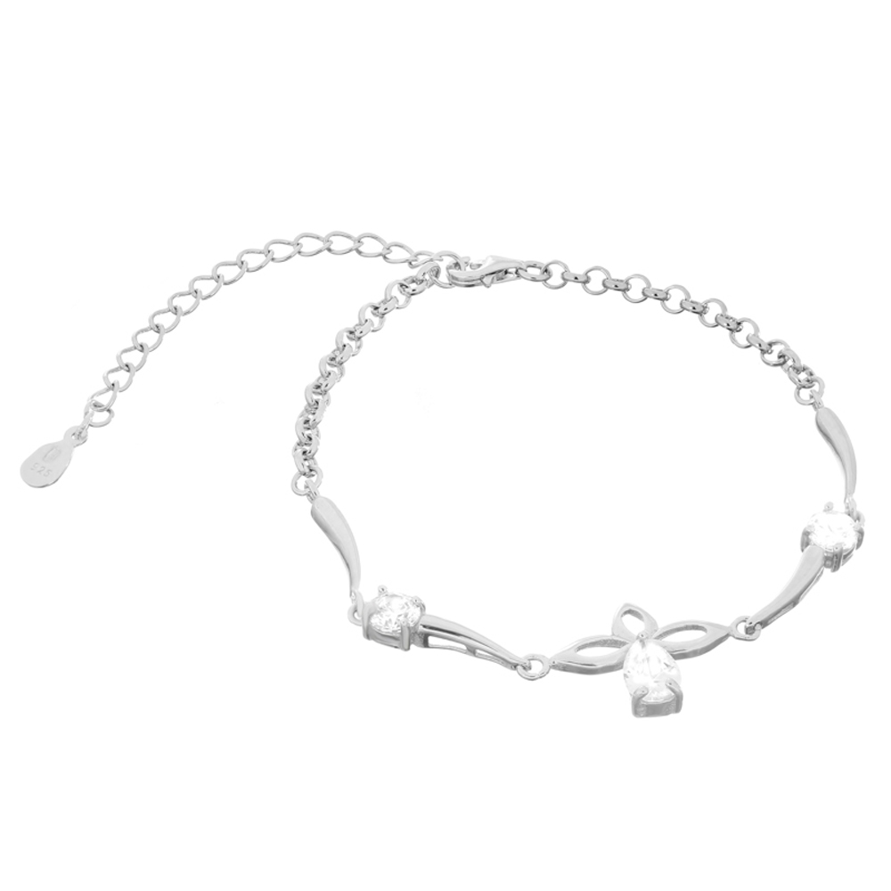 

Серебряный браслет Silvex925 16+5 см с фианитом (вес 4.5 г) модели Б2Ф/424