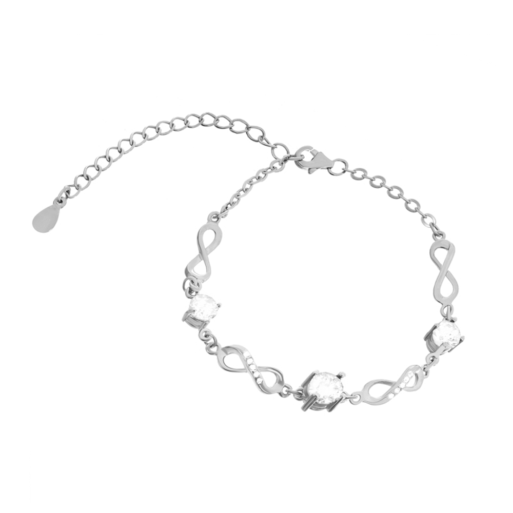 

Серебряный браслет Silvex925 18+5 см с фианитом (вес 4.2 г) модели Б2Ф/466