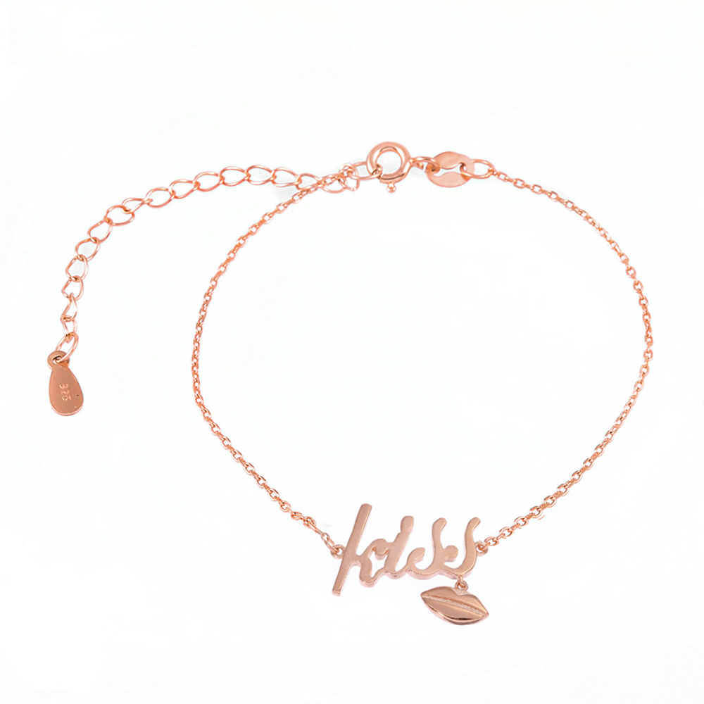 

Серебряный браслет Silvex925 «Kiss» 16+5 см (вес 2.6 г) модели Б3/802