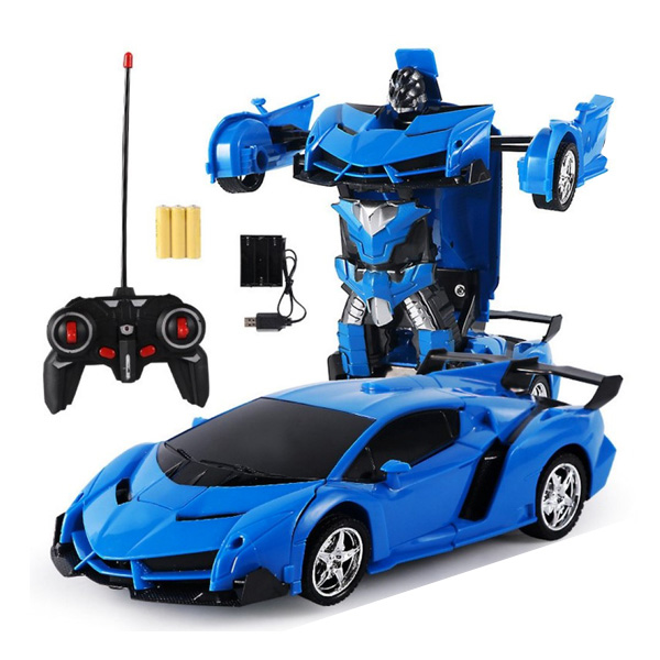 

Машинка Трансформер Lamborghini Robot Car Size 18 - Синяя