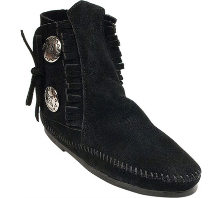 

Женские ботинки Minnetonka Two Button Boot Hardsole Black Suede 42