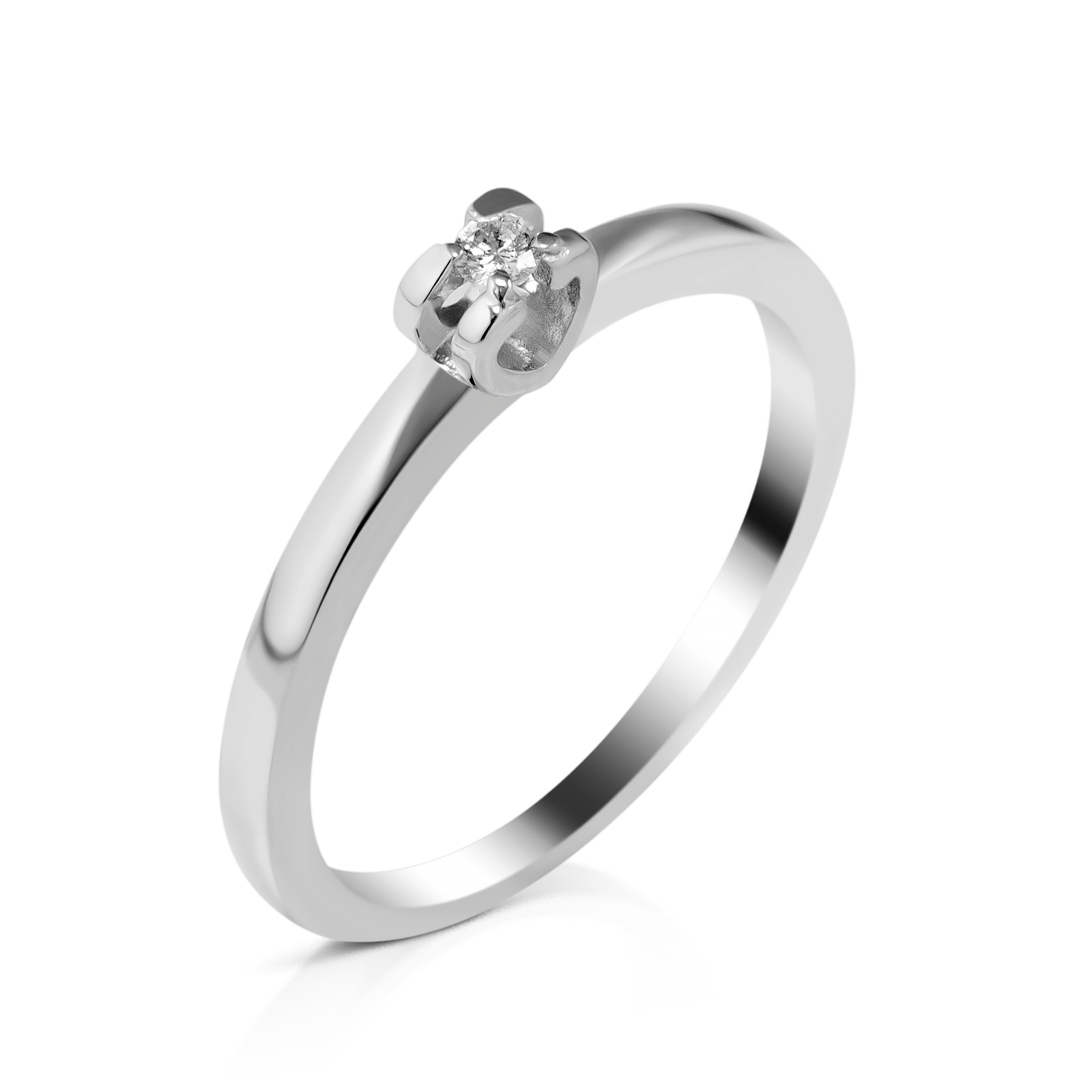 

Серебряное кольцо с бриллиантом 03B-10 мод-4357 р-16.5