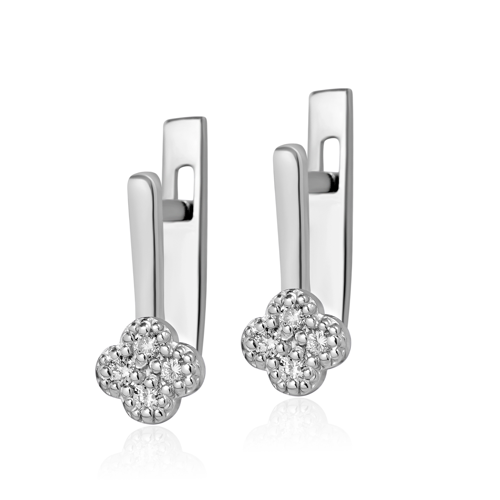 

Серебряные серьги с бриллиантом 01B-10 мод-4360 р-