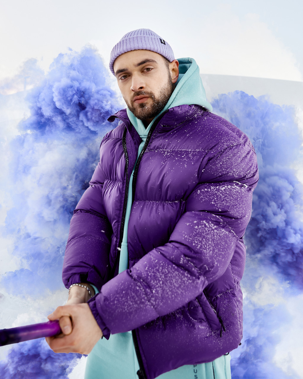 

Зимняя мужская куртка Over Drive Homie фиолетовая XS