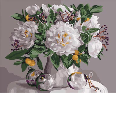 

Картина раскраска Ароматные пионы Идейка KHО3054 40 х 50см