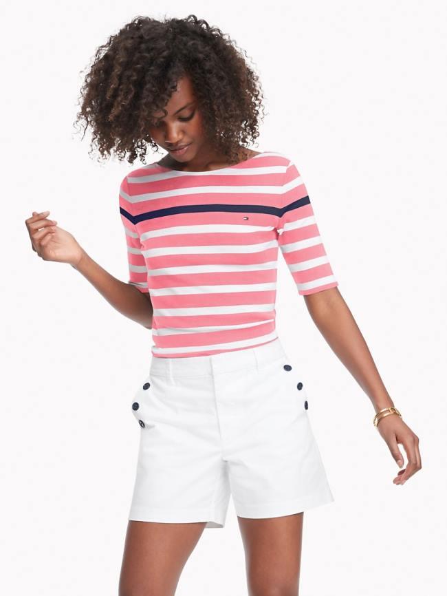 

Футболка Tommy Hilfiger TH1398W  Розовый, Футболка Tommy Hilfiger TH1398W XXS Розовый