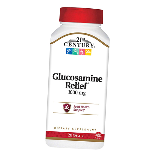 

Глюкозамин, Glucosamine Relief 1000, 21st Century 120таб (03440003)
