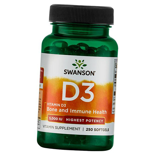 

Витамин Д3, Vitamin D3 5000, Swanson 250гелкапс (36280031)