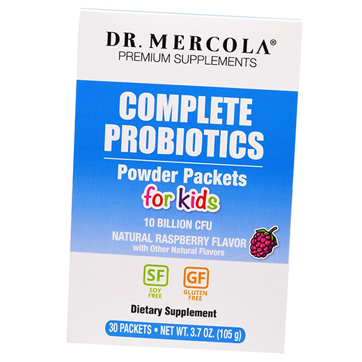 

Complete Probiotics Powder for Kids Dr. Mercola 30пакетов Малина (69387001)