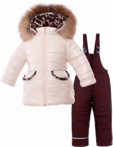 

Комплект ( Куртка+Полукомбинезон) с натуральной опушкой Pilguni P3144A-45baby 98 см екрю