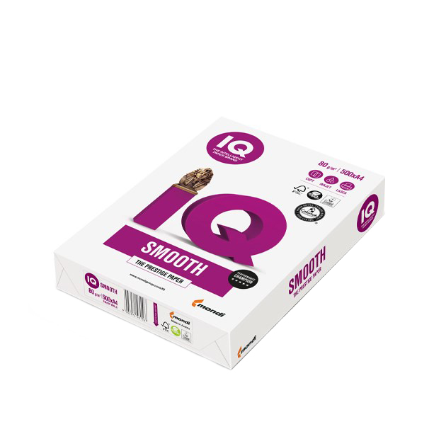 

Бумага офисная IQ Smooth А4 80 г/м2 500 листов (9003974420110)