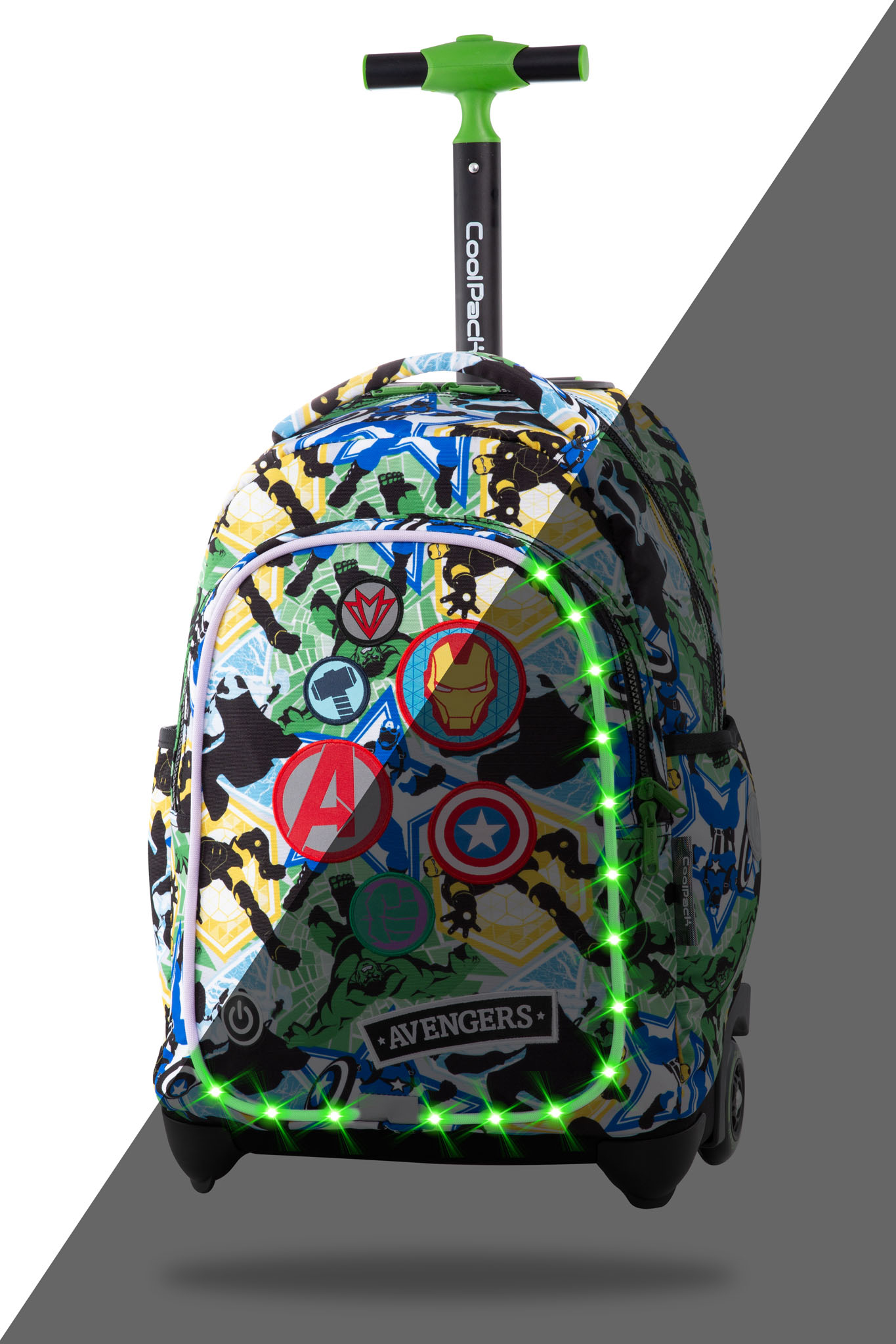 

Рюкзак CoolPack Jack Avengers на колесах c LED подсветкой 24 л 44х31х19 см (B52308)