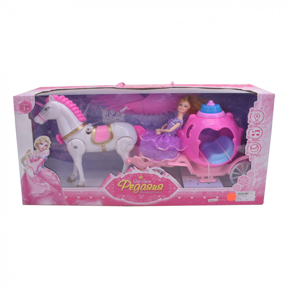 

Набор кукла 29 см и карета с лошадью Pegasus SYNERGY R91069-686-770/1Pink