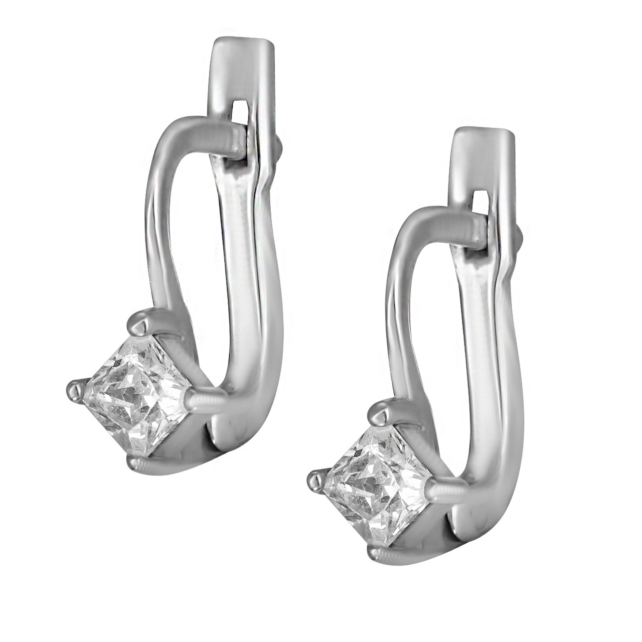 

Серьги из серебра с куб. циркониями Bijur Jewelry 0.85 г